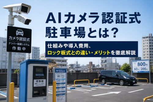 AIカメラ認証式駐車場とは？仕組みや導入費用、ロック板式との違い・メリットを徹底解説