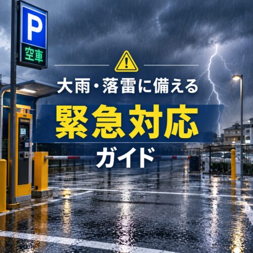 駐車場を襲う大雨・落雷への緊急対応マニュアル｜浸水から機械の故障までオーナーが知るべき「いざという時の全手順」【保存版】