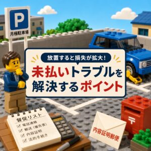 未払いトラブル解決の駐車場案内