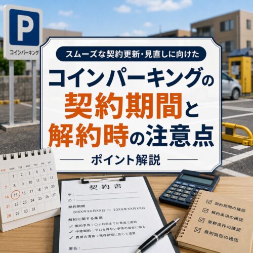 コインパーキングの契約期間と解約時の注意点｜スムーズな契約更新・見直しに向けたポイント解説