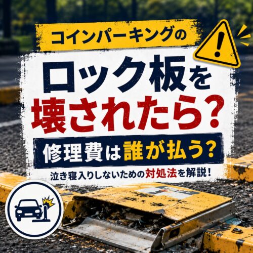 コインパーキングのロック板を壊されたら？修理費は誰が払う？泣き寝入りしないための対処法