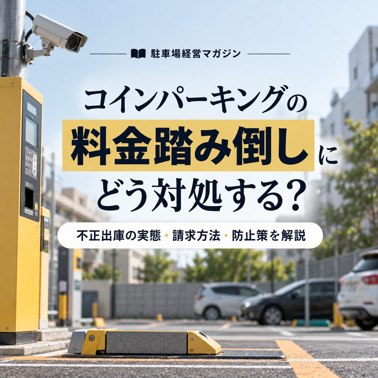 コインパーキングの料金踏み倒しにどう対処する?不正出庫の実態・請求方法・防止策を解説します コインパーキングの料金踏み倒しにどう対処する?不正出庫の実態・請求方法・防止策を解説します